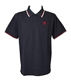 Polo homme NORTH SAILS, chemise à manches courtes avec col et boutons, logo brodé et imprimé derrière le col article 692455, 0802 Navy blue, IT XXL - EU XL - USA XL