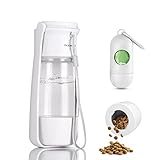 TCDBEST Dog Water Bottle, Portable 3 in 1 Dog Water Dispenser with Foldable Bowl, Snack Container...