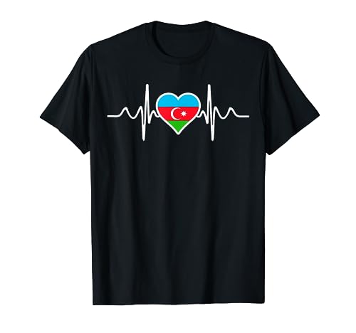 Azerbaiyán Bandera Corazón Azerbaiyán Regalos Amor Azerbaiyán Camiseta
