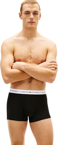 Tommy Hilfiger Herren 3er Pack Boxershorts Trunks aus Baumwolle mit Stretch, Schwarz (Jde Wnk/Blu Orb/Whte), M 5