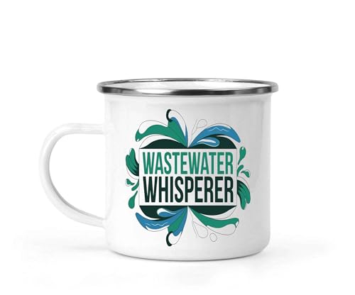 Funny Gift Idea Gifts for Water Treatment Plant Operator - Wastewater Whisperer - Sewage System Facilit 12 Oz White Stainless Steel Camping Mug 169251