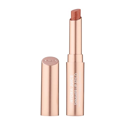 MUA Makeup Academy Hydra Juice Shimmer Lip Stylo Lipstick, With Peptide & Vitamin E, Caramel Glaze, Vegan & Cruelty Free