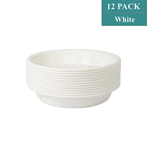 Bangqiao 12 Pack 4.55 Inch Plastic Round Plant Pot Saucer Tray For Indoor And Outdoor Plants, White #TOP5