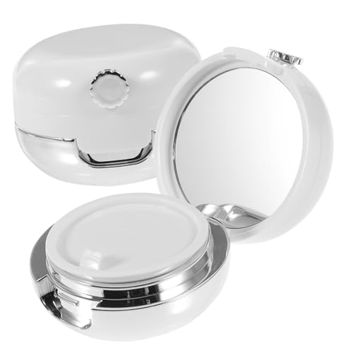HAPINARY 2 piezas Caja Vacía para Labial con Espejo y Pincel de Silicona Estuche Compacto para Bálsamo y Brillo de Labios Accesorio Duradero y Portátil para Maquillaje