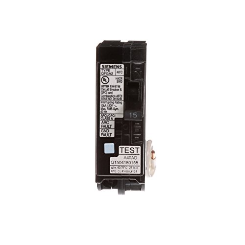 Siemens Q115DF 15-Amp Afci/Gfci Dual Function Circuit Breaker, Plug on Load Center Style by Siemens