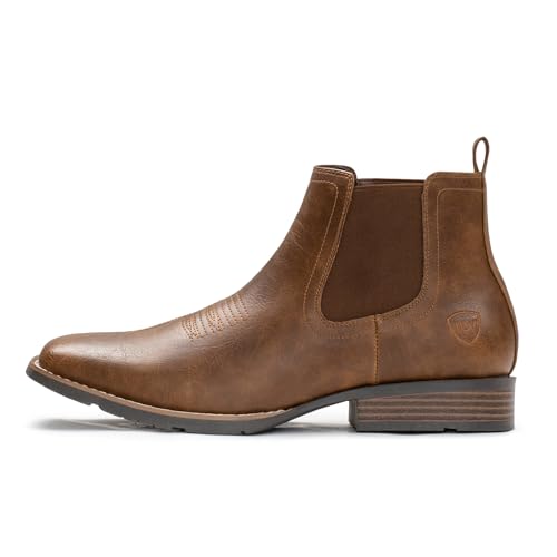 Image of IUV Cowboy Boots For Men Ankle Boots Western Boot Casual Dress Slip On Chelsea Men