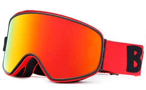 Gafas de esquí para hombres y mujeres con lente doble de snowboard anti-vaho y máscara UV400