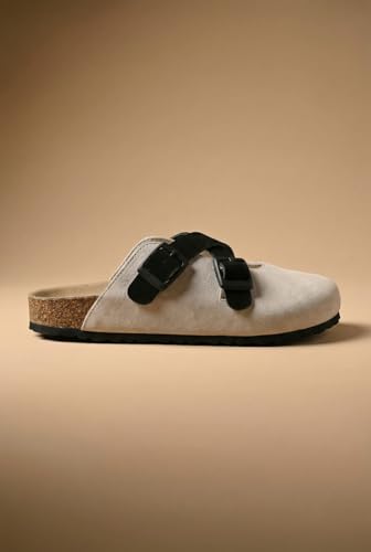 Image of Big Fox Men's Premium Closed-Toe Comfort Sandals with Adjustable Buckles | Cushioned Footbed | Casual