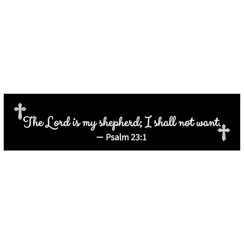 Image of 2 Pcs Christian Car Accessories, Christian Car Decals - Psalm 23 The Lord is My Shepherd Rear View Mirror Decal, UV DTF Transfer Jesus Stickers for Cars, Waterproof 3.9 inch