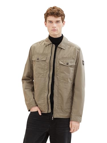 TOM TAILOR Herren Übergangsjacke Mit Kapuze – Stehkragen, Regular Fit, Polyester Mit Stretch