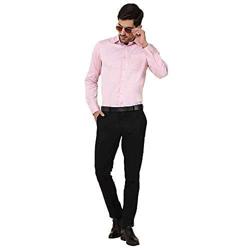 Image of Blackberrys Men's Cotton Solid Slim-Fit Formal Shirts