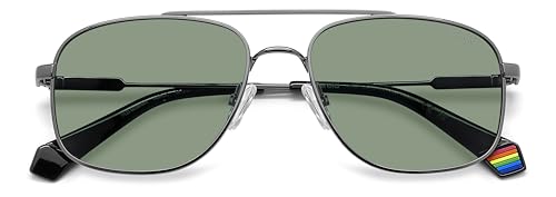 POLAROID Men's Classic Polarized Rectangular Sunglasses, ASR, 564