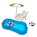 Dollhouse Furniture Accessories Set, Swimming Pool Mini House Furniture, Plastic Small Play House Accessories Toys Gift for Kids.