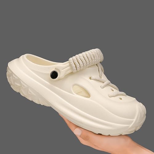 Outdoor indoor men's straps, thick soled sandals, slippers, perforated shoes, with a sense of poop, garden shoes4