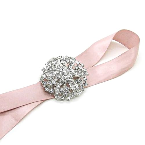 Image of Rhinestone Brooch for Women Silver Brooch Pin for Women Sparkle Crystal Rhinestone Pins Flower Brooch Pin Dainty Jewelry Pins for DIY Bridal Wedding Bouquet
