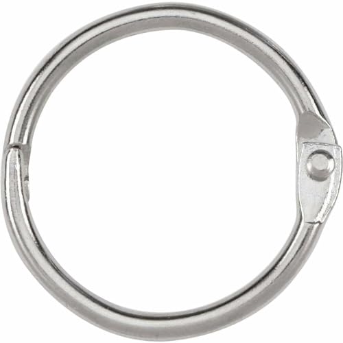 ACCO Loose Leaf Binder Rings, 1 Inch Capacity, Silver, 100 Rings / Box (72202)