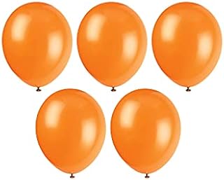 Deuxe Orange Balloons pack of 50 Natural Latex 12 inch Balloons for Perfect Decorations, Birthday, Engagement, Bridal shower,Wedding balloons, Baby Shower, Christenings and Festival Party