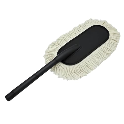 Image of Car Duster Microfiber Brush | Shine & Dust Removal Cleaning Brush | Duster for Cars, SUVs & All Vehicles - White
