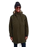 Scotch & Soda Herren Long Inside-Quilted Parka with Repreve Filling Wollmantel, Uniform Green 4316, L