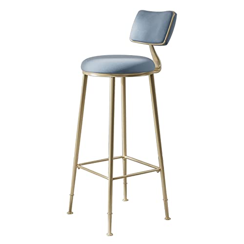 Taburete de bar para encimera de cocina, taburete de bar con respaldo y reposapiés, silla de bar simple en sala de estar, sala de fiesta, cafetería