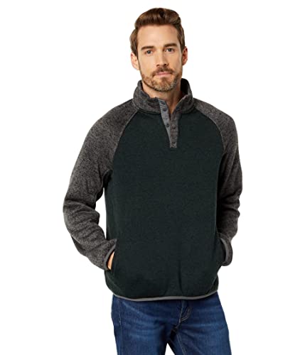 Image of Lucky Brand Men's Los Feliz Fleece Mock Neck Half Zip Color Block Pull-overPullover Sweater