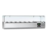  GGM Gastro  AGG163ND  Kühl-Aufsatzvitrine PREMIUM - 1,6 x 0,34 m - für 7x 1/4 GN-Behälter