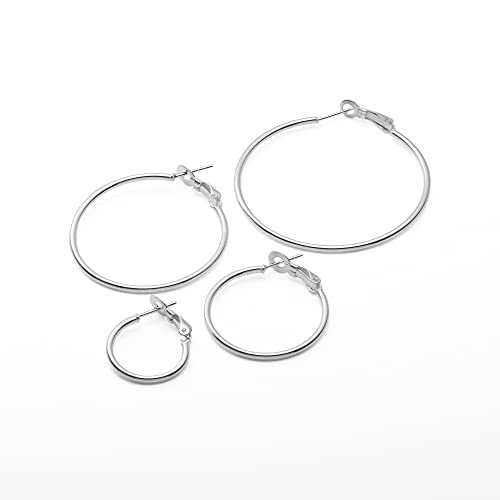 Amazon-Collection-Sterling-Silver-or-Gold-plated-Lightweight-Paddle-Back-Hoop-Earrings