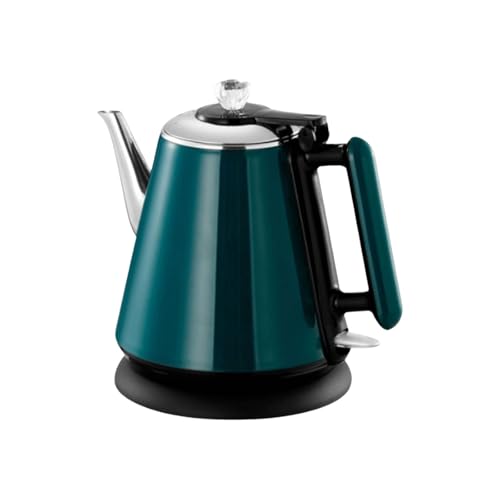 Tetera eléctrica de acero inoxidable verde 1.2L miniatura 1