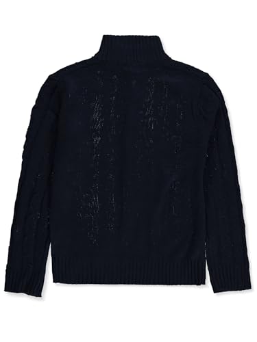 Pink Angel Sezzit Boys' Cable Knit Quarter Zip Sweater - Navy, 3t2