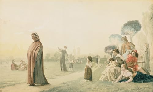 Cuadro en lienzo Jean Leon Gerome Dante in meditazione decoración 60x90