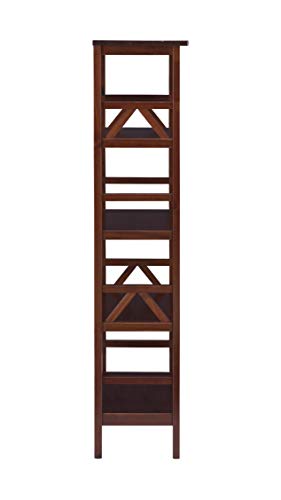 Linon Home Dcor Linon Titan, Antique Tobacco Bookcase, 24.57"W X 12.2"D X 54.45"H, #TOP2
