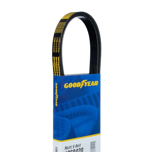 Goodyear Belts 1060380 Multi V-Serpentine Belt - 6 Ribs - Black - 38” - Ford Tempo (1984-1986), Mazda 3 (2012-2025), Porsche Cayenne (2011-2017), Subaru XT (1988-1991), Volkswagen Touareg (2011-2016)
