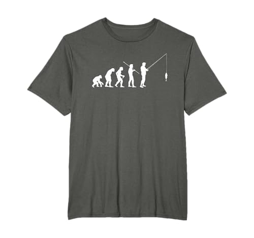 Evolución Humana del Hombre Regalo del pescador Camiseta