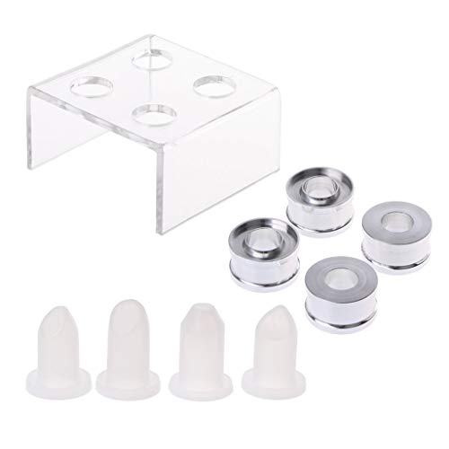 Lvyuanda 9PCS Silicone Lipstick Mold Mould with Metal Ring and Stand Set for DIY Lipstick