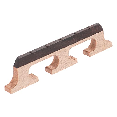 BESPORTBLE 1Pc Practical String Banjo Bridge Rosewood Maple Construction Durable Banjo Supply for Enhanced Performance Easy Installation Portable Design