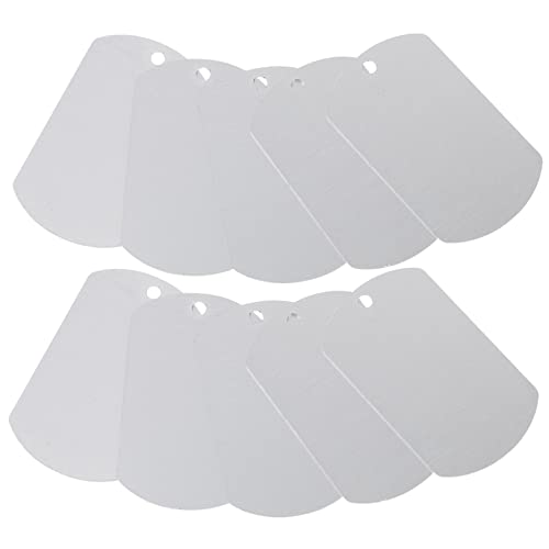 DOITOOL 20 Peças De Metal Bull Tag Ornamentos Em Branco Dog Tags Para Animais De Estimação Quadrado