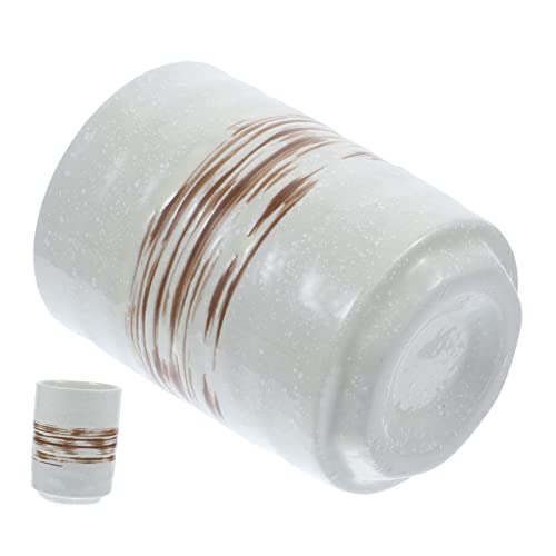 TOGEVAL 式レトロ製茶杯 和風食器 手描きデザイン 落ち着いた色合い 事務所用アクセサリーにも な丸みを帯びた縁で快適な飲み心地