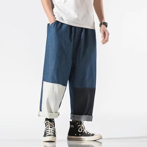 Streetwear Mens Jeans Pants Ankle-Length Harajuku Style Casual Jeans Men Jogging Denim Pant Male4