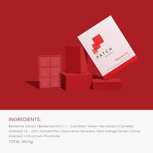 Image of The Patch Remedy Thermo GL Patch - Berberine, Green Tea, L-Carnitine, 5-HTP, Fucoxanthin | 30 Patches