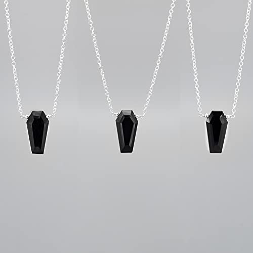 Gempires Natural Gemstone Coffin Necklace, Energy Healing Crystals, Birthday, Gift for Her, Gemstone Jewelry 18 inch AAA+ Quality2