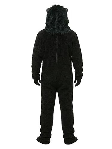 Image of Premium Fur Black Bear Mascot Costume, Full Body Soft Plush Animal Costume with Realistic Mask, Jungle Theme for Kids & Adults, Halloween & Stage Show Outfit
