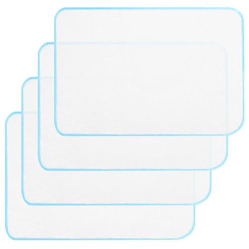 4 PCS Blue Pressing Cloth for Ironing, Mesh Pressing Cloth Ironing for Protector Insulation, Press Clothes Scorch Pressings Protector Tool