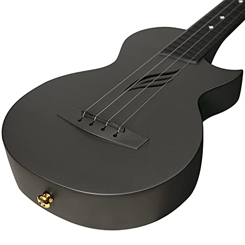 Concert ukulele Enya Nova U 23 "cutaway koolstofvezel beginner reizen ukulele kit waterdichte ukelele met koffer, riem, capo, snaren (zwart) - Image 7