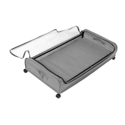 BESPORTBLE Caja de Almacenamiento Debajo de Cama con Ruedas Gran Capacidad para Ropa Edredones y Juguetes Organizador Práctico con Tapa Transparente y Diseño Compacto para Uso Dormitorio