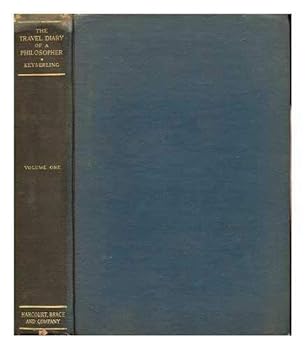 Hardcover The Travel Diary of a Philosopher Volume 1 (one) Book