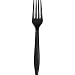 Club Pack of 288 Jet Black Premium Heavy-Duty Plastic Party Forks