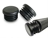 OGC (10 Pack) - 1 Inch OD Round Black for Plastic Plugs by Cap Cover Tube Durable Chair Glide Insert Finishing Plug