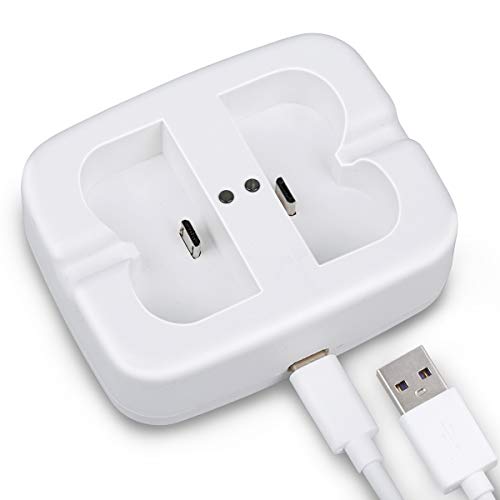 Charger for doorbell Battery Kratax 2-Slot Battery Charger, Compatible with Video Doorbell, Video Doorbell 2, Spotlight Cam, Peephole Cam and Stick Up Cam (Batteries NOT Included)