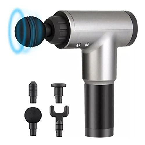 Pistola de Masaje Muscular Massage Gun Portátil de Mano | Aliviar Tensión, Dolor de los Músculos con este Martillo Masajeador con 4 Cabezales y 6 velocidades Cover