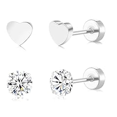 Heart & CZ - Silver - 5MM